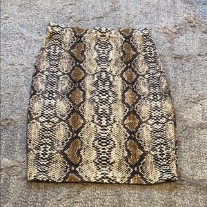 adorable faux snake skin print skirt